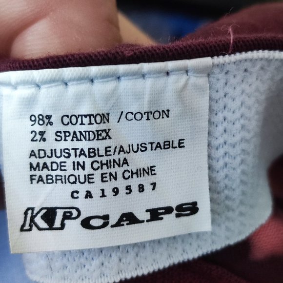 Burgundy bleached design cap / hat youth boy's flex-fit - Picture 7 of 7